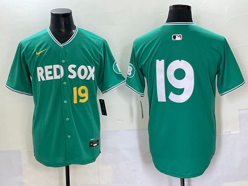 Men 2025 Boston Red Sox #19 No Name Dark Green Joint Name Nike MLB Jersey style 5
